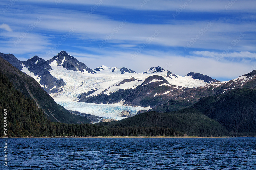 Glacier view in Prince William Sound, Alaska, USA
