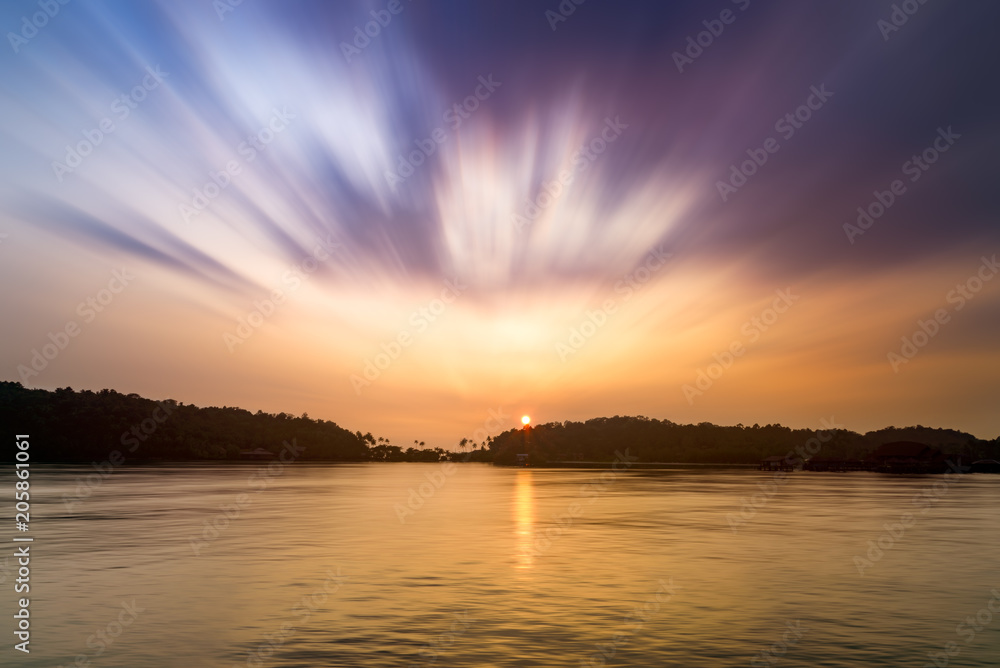 Sunset in Koh Chang, Sunset in Chang Island, Thailand