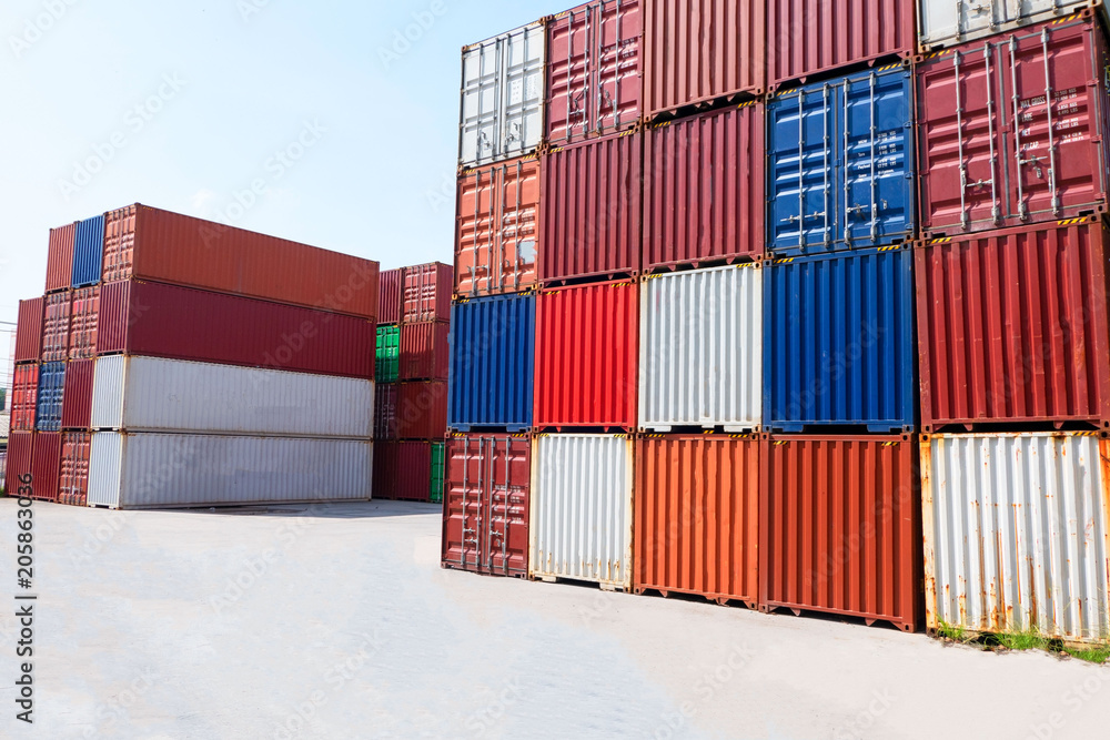 Fototapeta premium Container shipping for Logistic Import Export business and Industrial .
