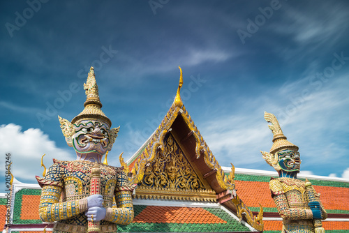 Entrance Guardians in the Grand Palace in Bangkok, Thailand © Philippe