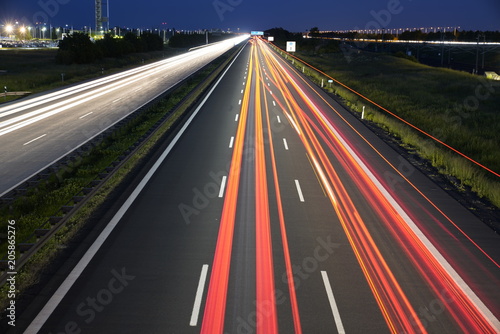 Wallpaper Mural Gorgeous long exposure view at a highway A14 (Autobahn) in Leipzig, Germany Torontodigital.ca