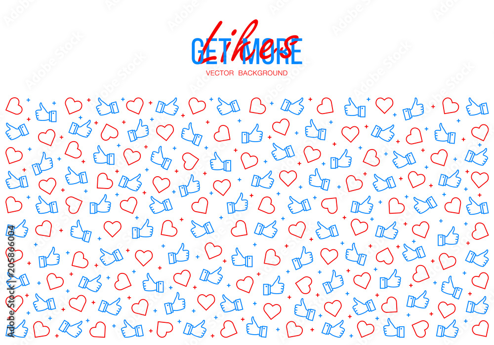Get more likes background. stylish social for media concept. Get more likes background. stylish social for media concept.