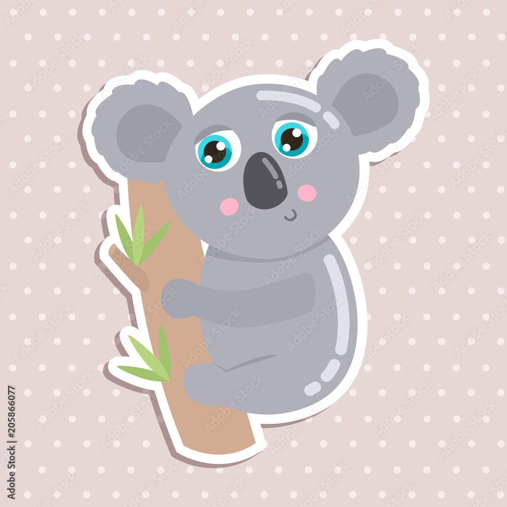 Cute koala bear vector illustration. Cute koala bear vector illustration.
