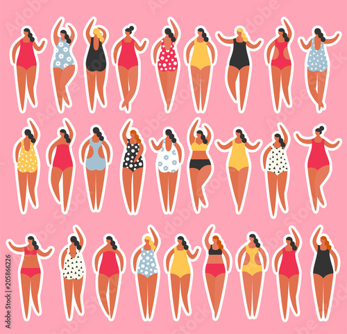 Summer people on the beach. Vector illustrationBasic RGB