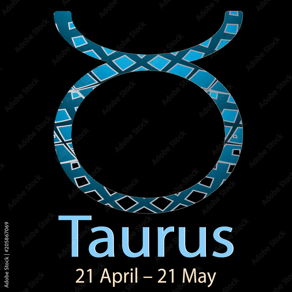 Taurus. Ornamental decorative vector Zodiac sign. Astrological