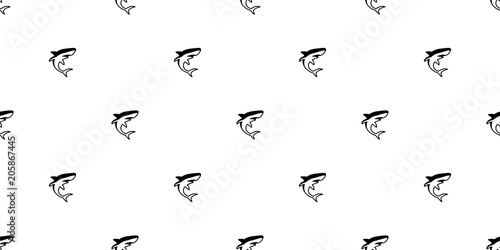 shark seamless pattern vector dolphin whale isolated ocean wave island background wallpaper