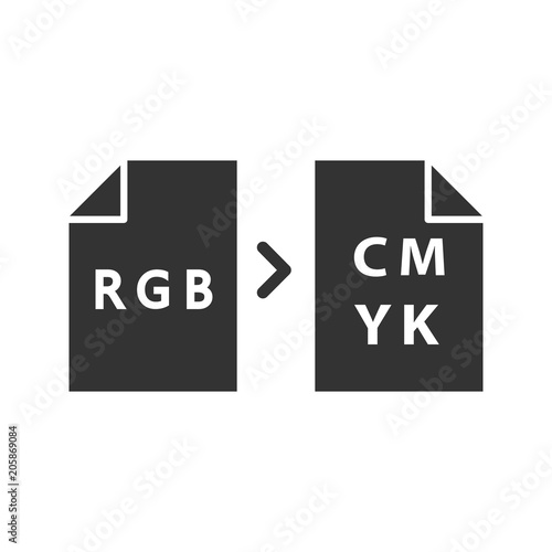 Color models conversion glyph icon