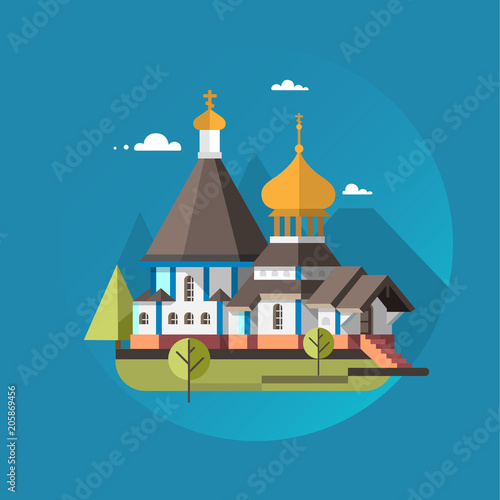 Orthodox Church. Flat design