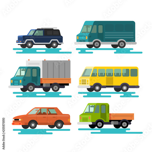 Cars and vehicles transport 