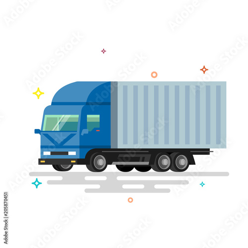Truck delivery vector illustration. 