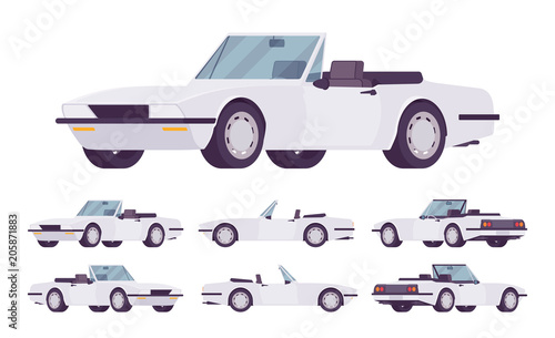 White cabriolet cat set