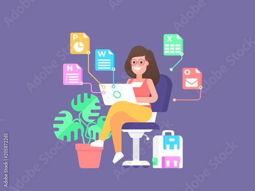 Concept of office help and training