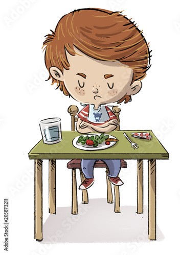 Fotografie niño que no quiere comer