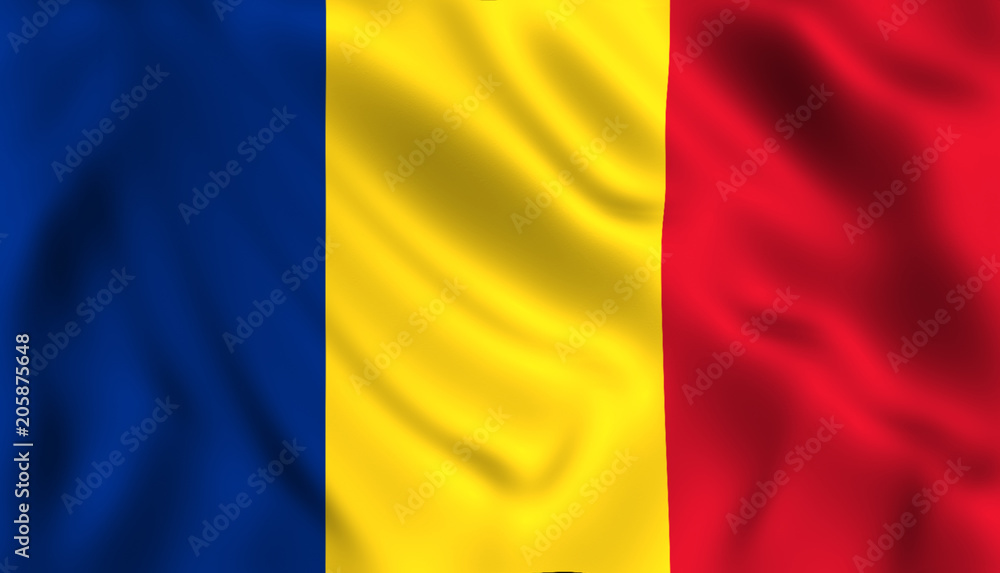Romanian flag symbol of romania - obrazy, fototapety, plakaty 
