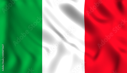 Italian flag symbol of italy waving