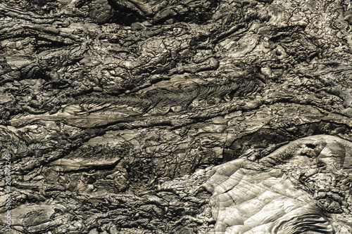 Aerial helicopter view of lava field near Kilauea volcano, Big Island, Hawaii photo