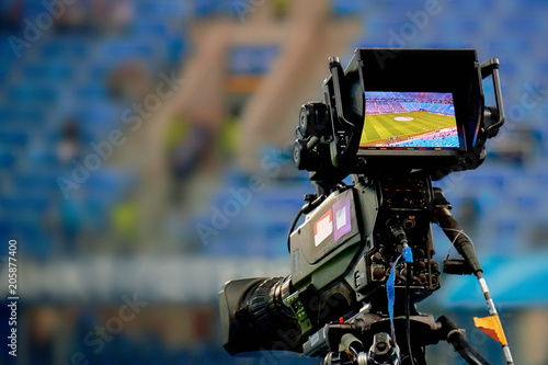 LCD display screen on a High Definition TV camera