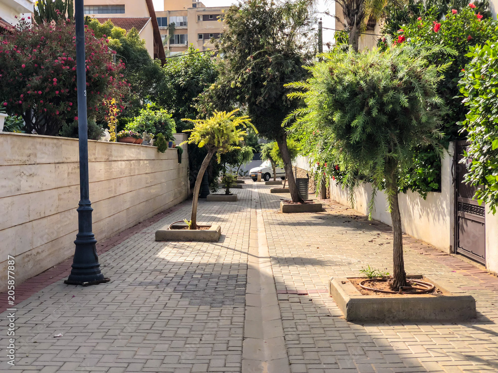 RISHON LE ZION, ISRAEL - APRIL 30, 2018: Street in Rishon LeZion, Israel