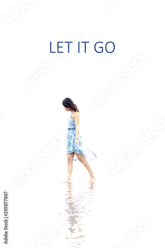 Quadro em tela Inspirational quote about separations with the text let it go