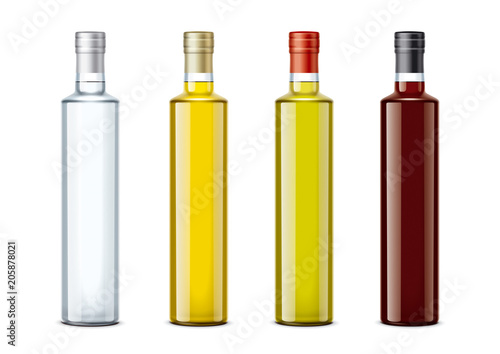 Bottles mockups for oil and other foods. Version.