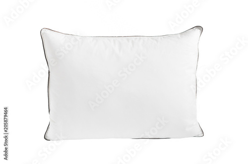 White pillow isolated on white background