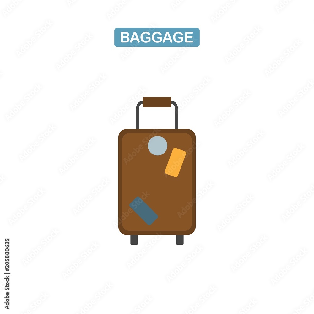 baggage bag icon vector baggage bag icon vector
