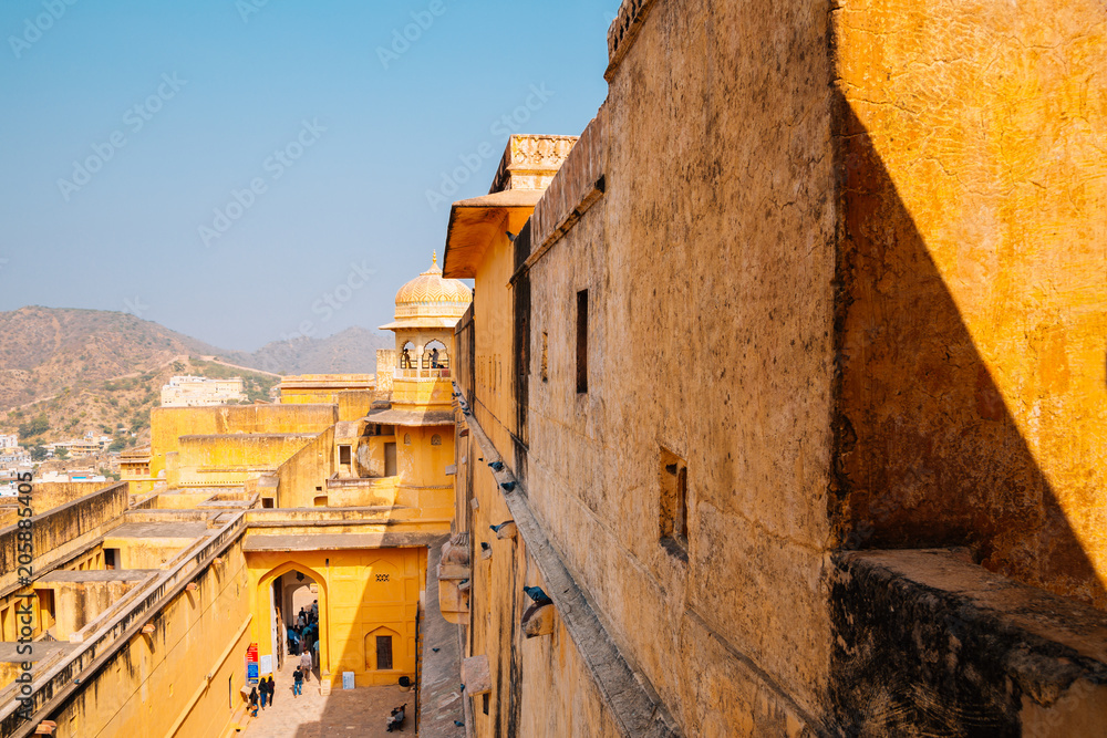 Amber Palace historic architecture in Jaipur, India