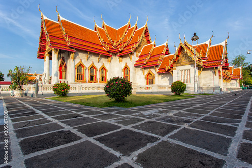 The Marble Temple, Wat Benchamabopitr Dusitvanaram, Bangkok, Thailand