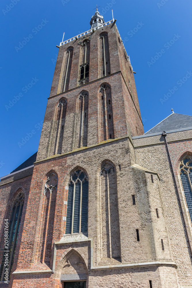 Tower of the Stephanus church in Hasselt, The Netherlands