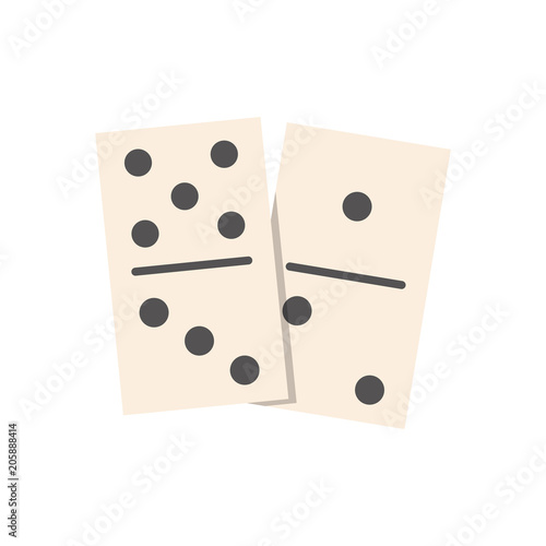 Dominoes illustration flat vector isolated