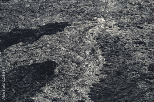 Aerial helicopter view of lava field near Kilauea volcano, Big Island, Hawaii photo