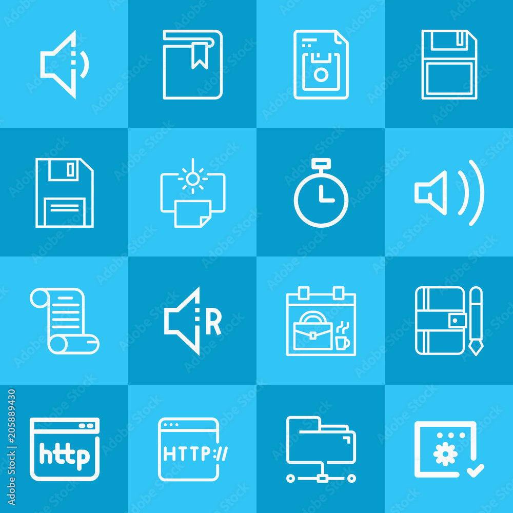Outline interface 16 vector icons set. 16 icons page symbol for your web site design. logo, app, ui, illustration, eps10 Outline interface 16 vector icons set. 16 icons page symbol for your web site design. logo, app, ui, illustration, eps10