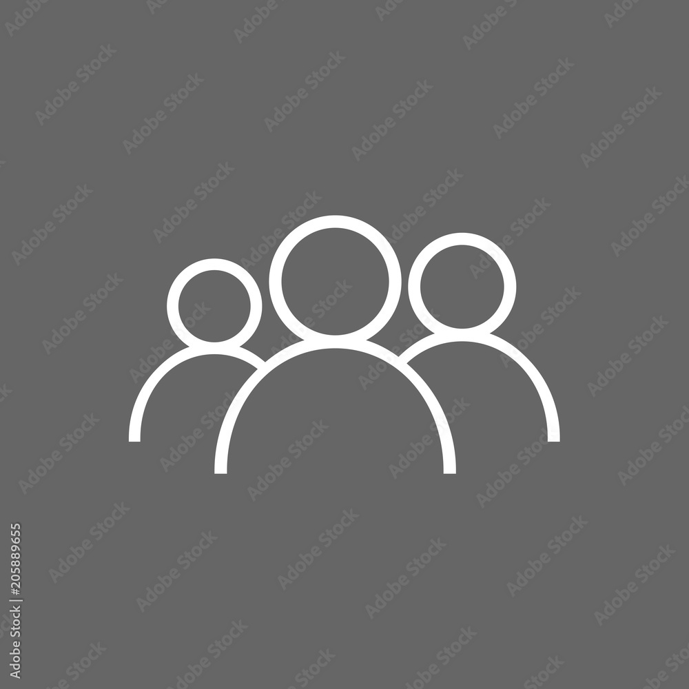 People Icon. Vector illustration, flat design. People Icon. Vector illustration, flat design.