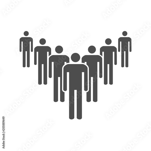 People Icon. Vector illustration, flat design.