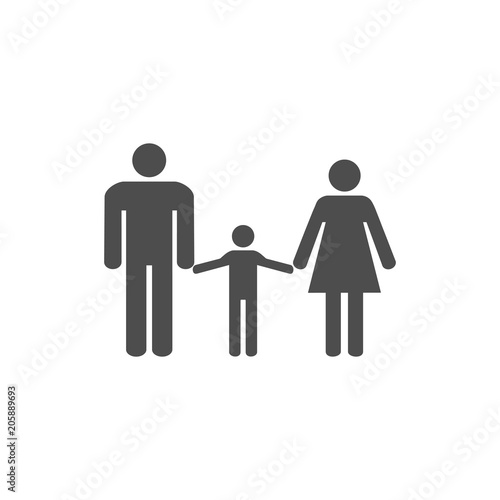People Icon. Family icon. Vector illustration  flat design.