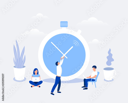 Time management and deadline design concept.