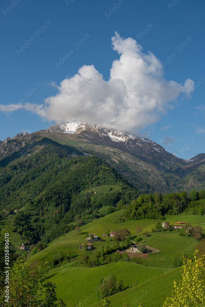 cloud in the mountains