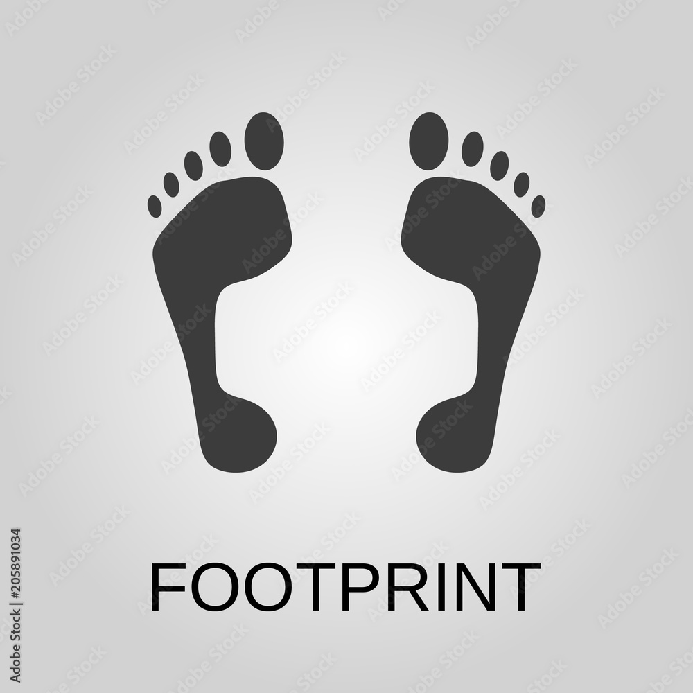 Footprint icon. Footprint symbol. Flat design. Stock - Vector illustration Footprint icon. Footprint symbol. Flat design. Stock - Vector illustration