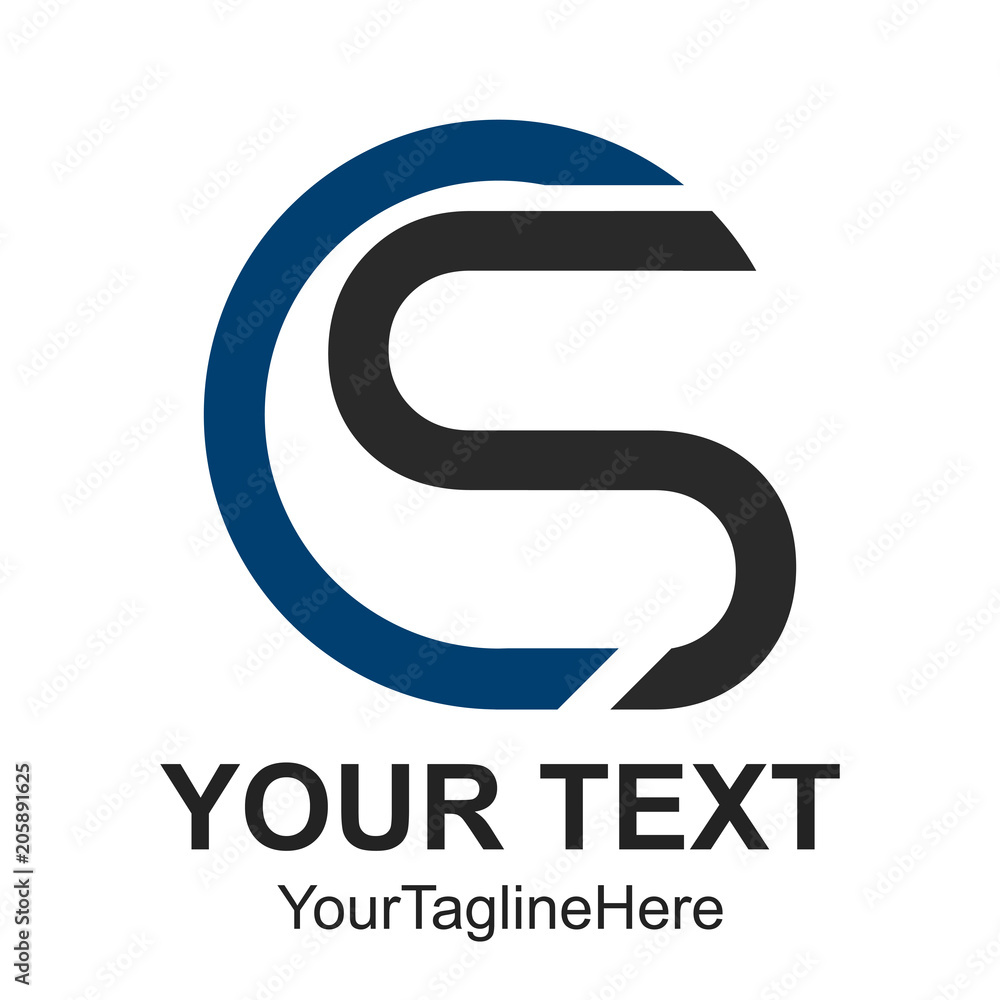 Initial letter CS logo design template element for business and company identity Initial letter CS logo design template element for business and company identity