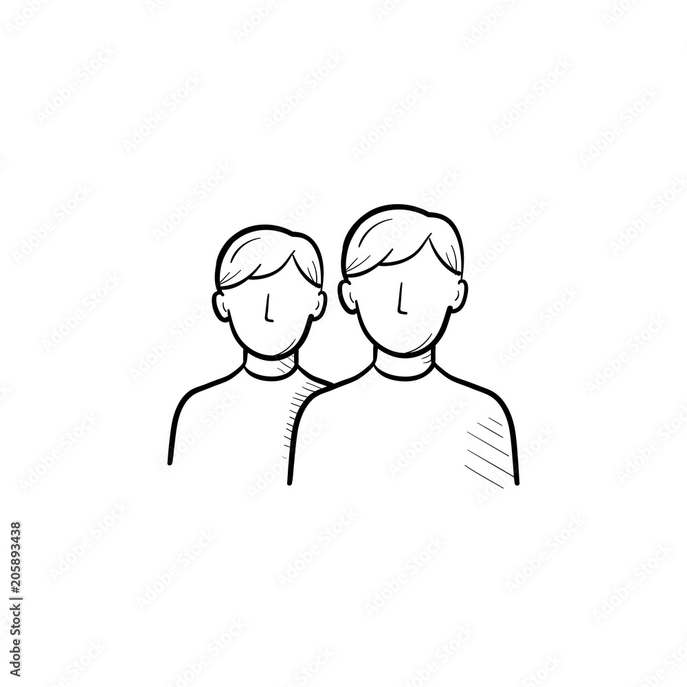 Group of people hand drawn outline doodle icon. People as a concept of community, public and team vector sketch illustration for print, web, mobile and infographics isolated on white background. Group of people hand drawn outline doodle icon. People as a concept of community, public and team vector sketch illustration for print, web, mobile and infographics isolated on white background.
