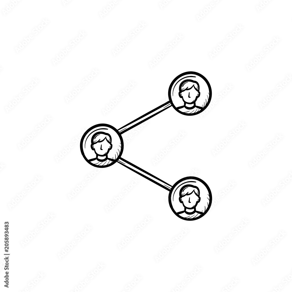 Social media sharing hand drawn outline doodle icon. Share as a concept of networking, community vector sketch illustration for print, web, mobile and infographics isolated on white background. Social media sharing hand drawn outline doodle icon. Share as a concept of networking, community vector sketch illustration for print, web, mobile and infographics isolated on white background.