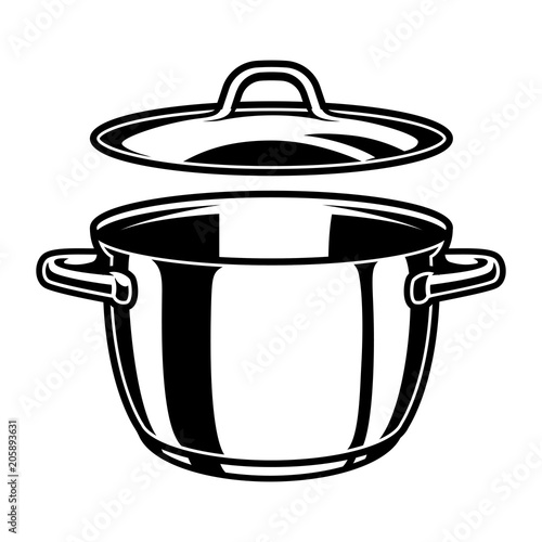 Monochrome kitchen pan template
