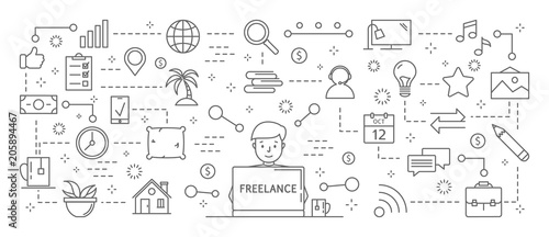 Freelance icons set.