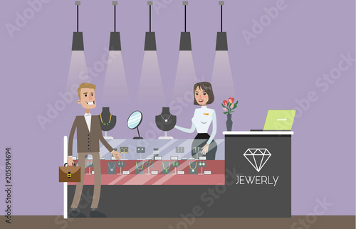 Jewelry store interior.