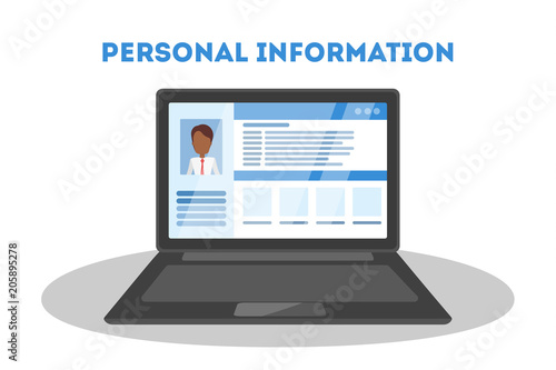 Personal information concept.