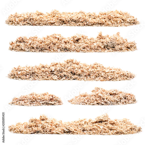 Tableau sur toile Set of pile of saw dust