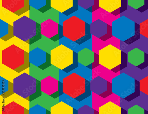 colorful hexagonal pattern