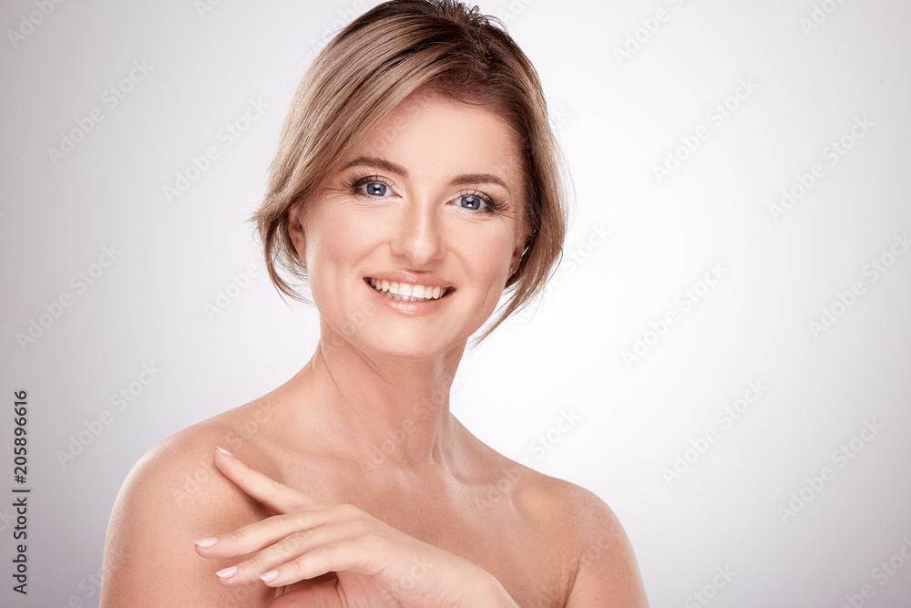 Skin care concept in average age Skin care concept in average age