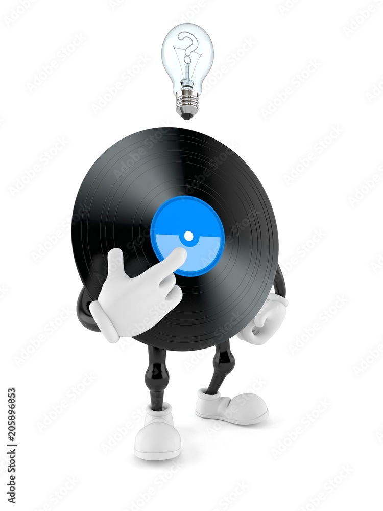 Fototapeta premium Vinyl character having an idea