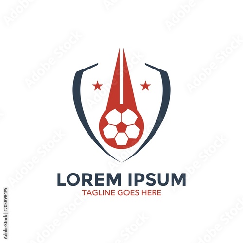 Unique badge soccer logo vector design. icon. vector illustration